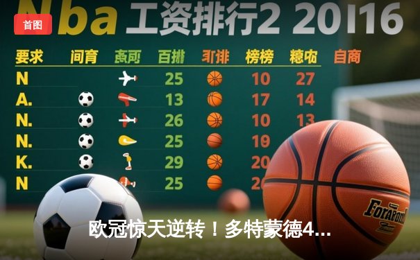 欧冠惊天逆转！多特蒙德4-2绝杀马竞，萨比策传射建功锁定四强